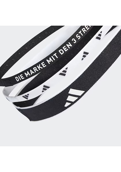 Adidas Black/whıte Saç Bandı 3pp Headban New 3lü Paket Ia3031