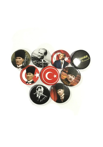 20 Adet 23 Nisan Mustafa Kemal Atatürk Yaka Rozeti 23 Nisan 19 Mayıs Okul Çocuk Yetişkin Rozet Tüm Yaşlar