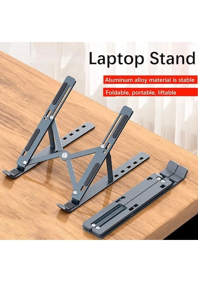 Torima JX-18 Katlanabilir Taşınabilir Metal Notebook Stand Gümüş