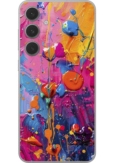 Samsung Galaxy S24+ Uyumlu Şeffaf Kılıf Graffiti 3 Tasarımlı
