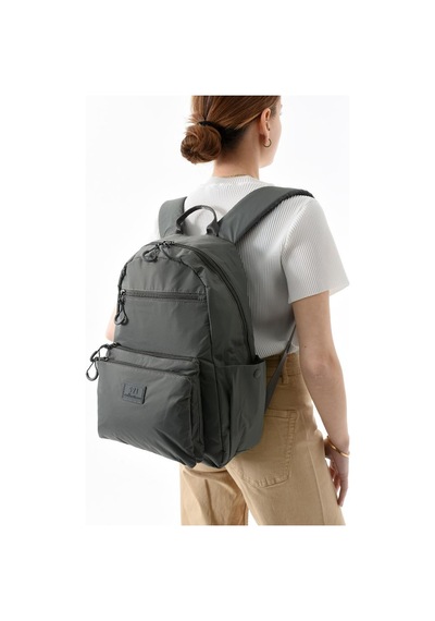 Baginn Unisex Sırt Çantası Paraşüt Kumaş Hafif Çok Cepli Yağmur İtici Kumaş 40 28 Cm 571 Collection Gri