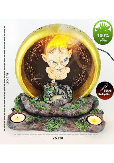 Güç Yüzüğü Gollum Geri Akış Tütsülük Ve Işıklı Mumluk