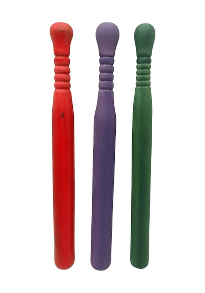 Gürgen Beyzbol Sopası Boyalı Kısa - 50cm Çok Renkli