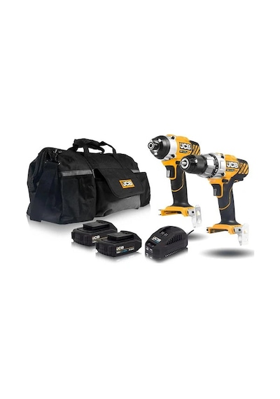 Jcb 21-18DD Akülü Matkap + 21-18ID Akülü Darbeli Vidalama Seti 18 V 4.0 Ah Çift Akülü