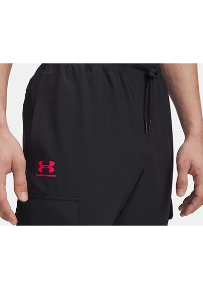 Under Armour Ua Vibe Woven Cargo Pants Erkek Günlük Kargo Eşofman Altı 1386558-002 Siyah Siyah