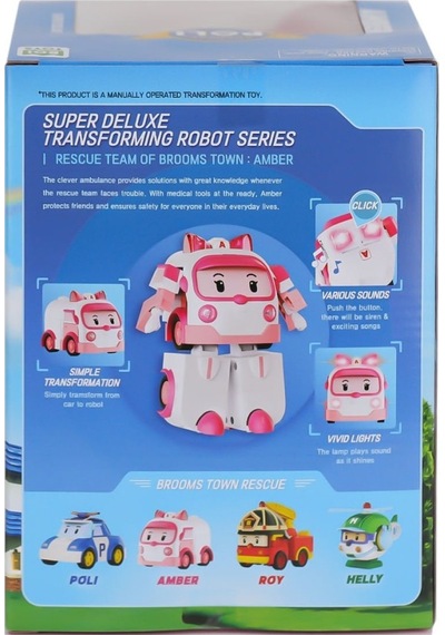 Polı Mrt-687 Robocar Poli Büyük Transforming Robot Amber Sesli Ve Işıklı