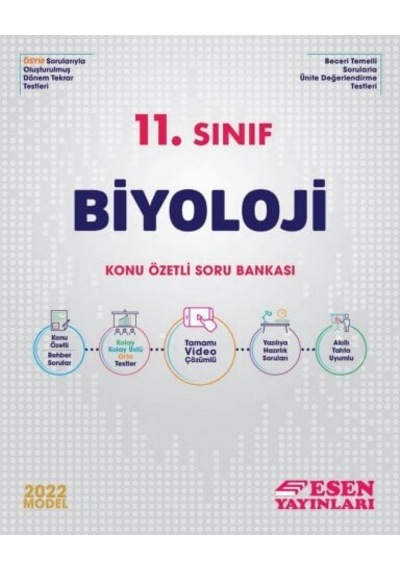 11.Sınıf Biyoloji Konu Özetli Soru Bankası -  Esen Yayıncılık