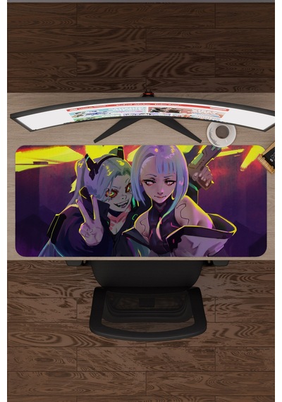 Cyberpunk Edgerunners Dikişli Kauçuk Oyuncu Mousepad V5 - 90x40 Xxl Gaming Mouse Pad