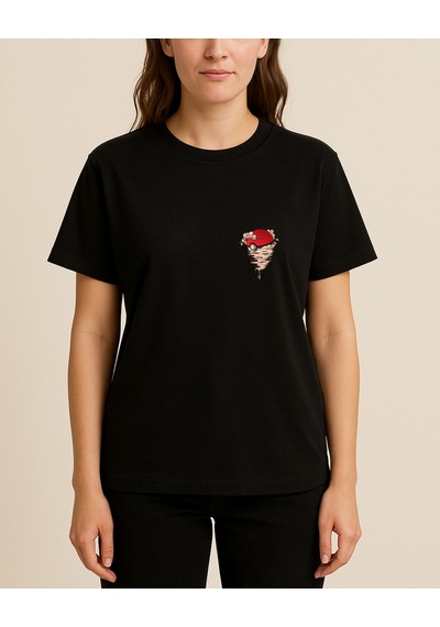 Pikachu Baskılı Tasarımlı T-shirt Siyah
