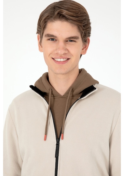 U.S. Polo Assn. Erkek Taş Basic Polar Hırka 50298066-VR049