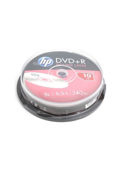 HP Dvd+R 8.5Gb Dl 240Min 8X 10Lu Cakebox Printable