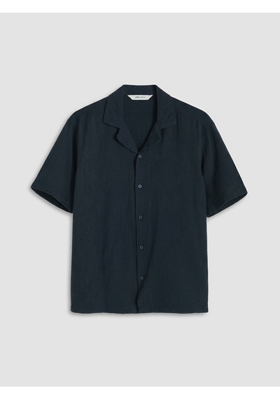 Lcw Vision Lacivert Regular Fit Müslin Erkek Gömlek