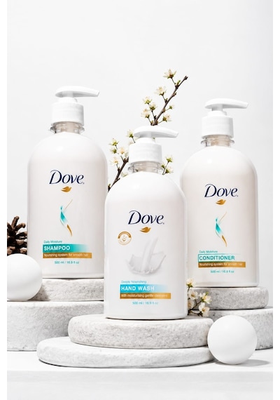 Dove Günlük Nemlendirici 3 Lü Bakım Seti - Şampuan + Saç Kremi + El Sabunu 500 Ml Tüm Saç Tipleri