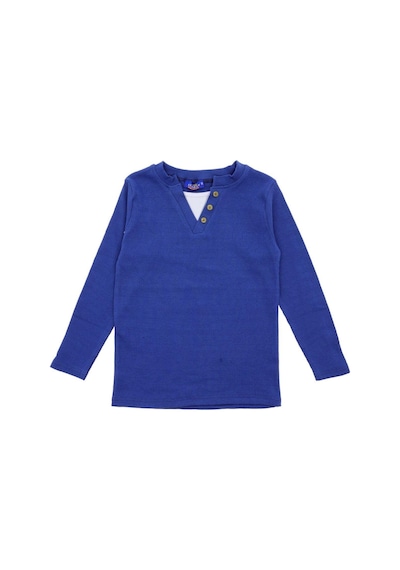 Düğme Detaylı Mevsimlik Uzun Kollu Kaşkorse Kumaş Sweatshirt Mavi Renk Erkek Çocuk-90804 Mavi Düğme Detaylı Mevsimlik Uzun Kollu Kaşkorse Kumaş Sweatshirt Mavi Renk Erkek Çocuk-90804 Mavi