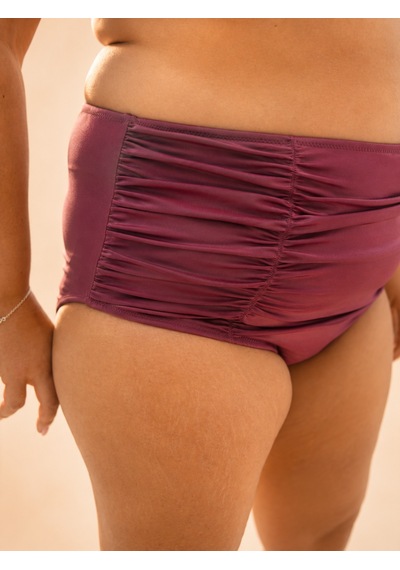 Büyük Beden Kaplı Büzgü Detaylı Sabit Pedli Siyah Bikini Takım Gülkurusu