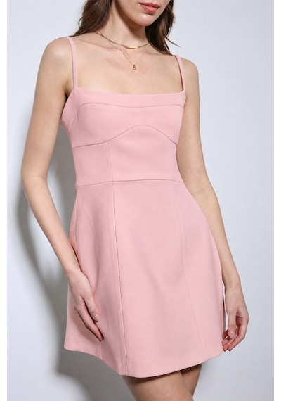Antioch Askılı Mini Elbise Pembe
