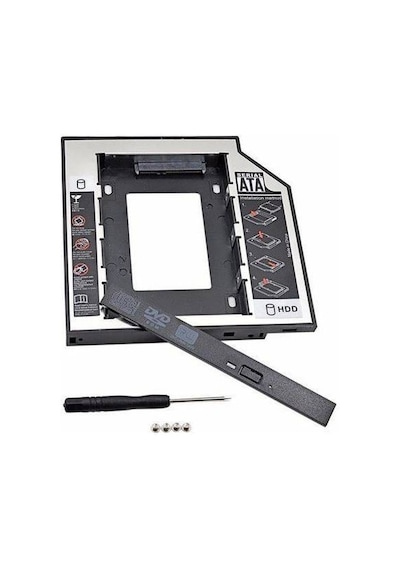 SSD Caddy 9.5 Mm Dvd To SSD Kızak 2 HDD Bağlama Kutu