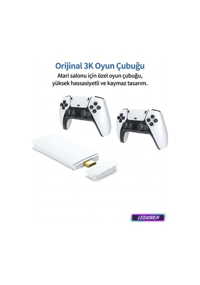 L'edoren M15 4k Hd Emuelec Retro Game Stick Atari Oyunları +20000 Oyunlu Konsol Nostalji Standart İle Uyumlu
