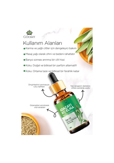 Goomy Çay Ağacı Uçucu Yağı 10 Ml %100 Saf Doğal Tea Tree Essential Oil
