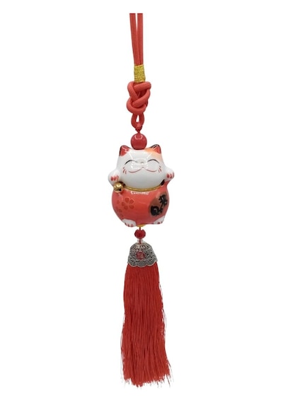 Feng Shui Maneki Neko Şans Kedisi Kırmızı No.1