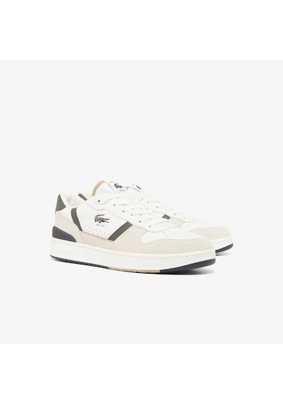 Lacoste T-clip Deri Erkek Beyaz Sneaker 224-4-sma Beyaz - Gri