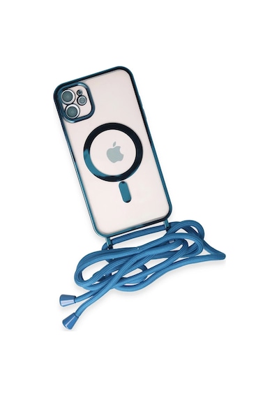 Newface - 916 - iPhone Uyumlu 11 Kılıf Divo Lazer Askılı Magsafe Kapak - - Csmo-tex - Sierra Blue