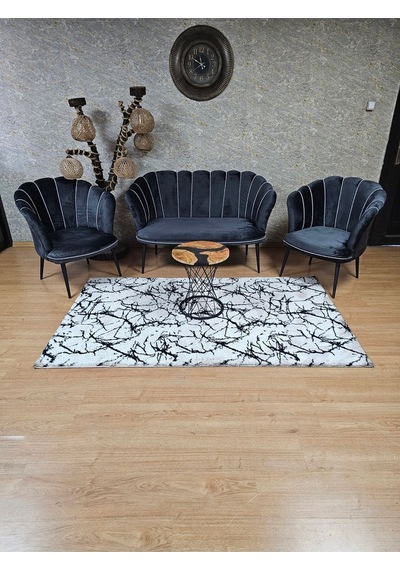 Zafir Papatya Çay Seti Koltuk Takımı Siyah Boyalı Sivriltme Ayak, Balkon, Salon, Ofis, Cafe Koltuk Takımı Füme Zafir Papatya Çay Seti Koltuk Takımı Siyah Boyalı Sivriltme Ayak, Balkon, Salon, Ofis, Cafe Koltuk Takımı Füme