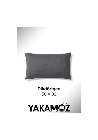 Karanlık Gri Kırlent , Yastık Kılıfı Kadife Görünümlü Velvet Touch Serisi Karanlık Gri