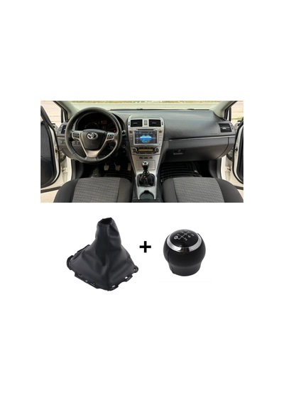 Toyota Avensis Vites Topuzu Siyah + Körük 2010-2015 Model Uyumlu