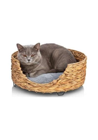 Büyük Boy Yuvarlak Kedi Yatağı, 55 Cm Dekoratif Tasarım