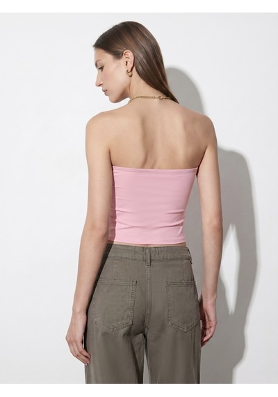 Dilvin 21218 Straplez Top-toz Pembe