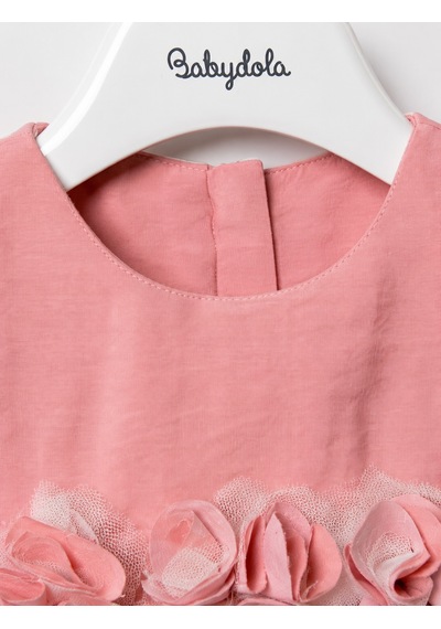 Babyhola Pileli Bayramlık Kız Bebek Tulum 12825 Pembe