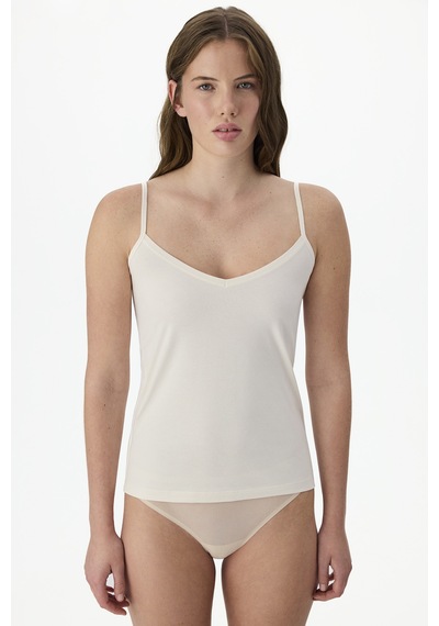 Penti Ekru V Neck Pamuklu Cami Atlet Ecru
