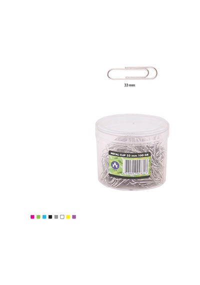 Ark Metal Ataç 33 Mm 100 Gr Şeffaf Kutulu 1 Adet