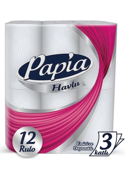 Papia Rulo Kağıt Havlu 12'li