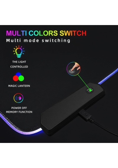 Rgb Led Gaming Mouse Pad 80x30 Xxl - 13 Renk Mod, Gaming Mousepad Işıklı, Oyuncu Büyük Keyboard Mouse Pad Kaymaz Us