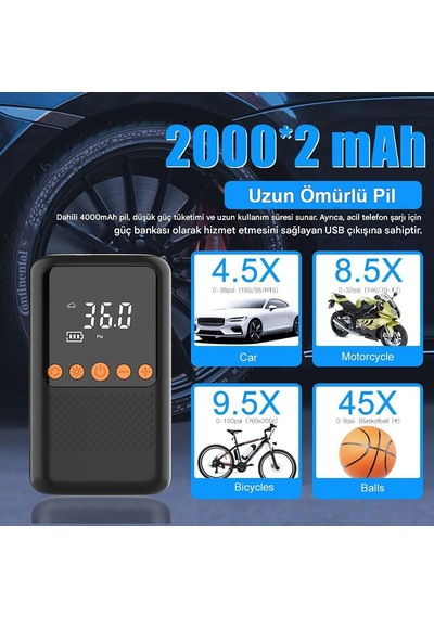 Mts Czk-5621 Şarjlı Lastik Şişirme Cihazı