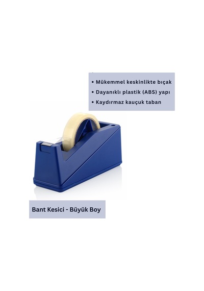 Ofis Ve Ev İçin Bant Kesici - Ergonomik, Kaydırmaz Taban, 25mm X 1