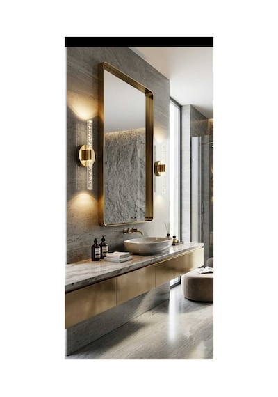 Bubbleflux Small 31 Cm Modern Tasarım Led Aplik - Duvar Lambası - Gold - Elektrikli - Kumandalı - Günışığı Gold Elektrikli Kumandalı