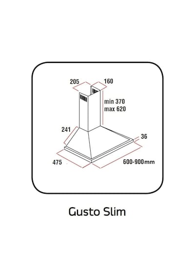 Alveus Gusto Duvar Tipi 60 CM Davlumbaz