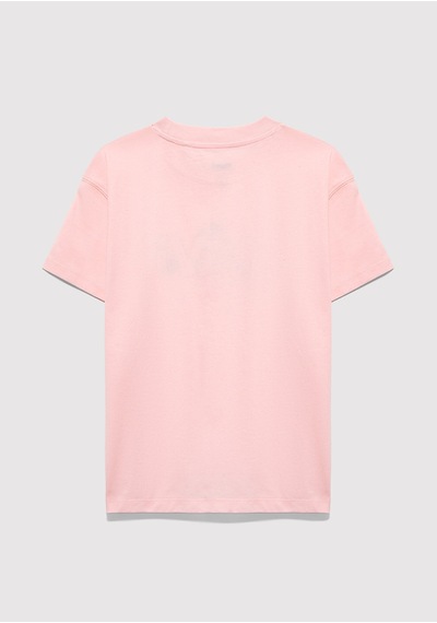 Mavi - Mavi Logo Baskılı Pembe Tişört 7610426-71007 Pembe