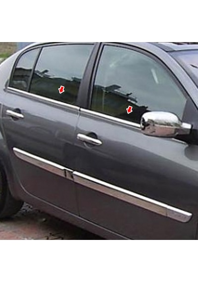 Renault Megane 2 Krom Cam Cıtası Sedan 2004-2010 4 Prç