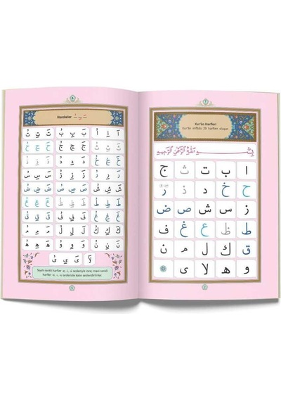İsme Özel Çocuk Pembe Hediyelik Set Seccade Elif Ba 99 İnci Tesbih Çok Renkli