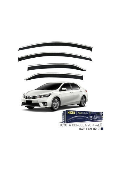 Niken Toyota Corolla 2014 Kromlu Cam Rüzgarlığı 4'lü - Ekolmaks