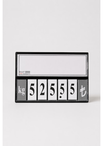 Fiyat Kasetlik Manav Kasap Şarküteri Etiketi Rakamlı Fiyatlık Ayaklı Büyük Boy 123x84 Mm Siyah