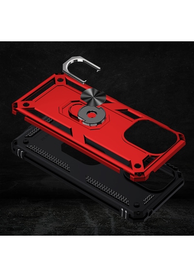 Xiaomi Redmi 13c Kılıf Vega Tank Sert Yüzüklü Standlı Zırh Koruma Kapak