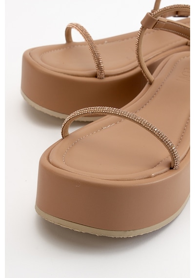 Luvishoes Ekos Bej Kadın Sandalet Bej