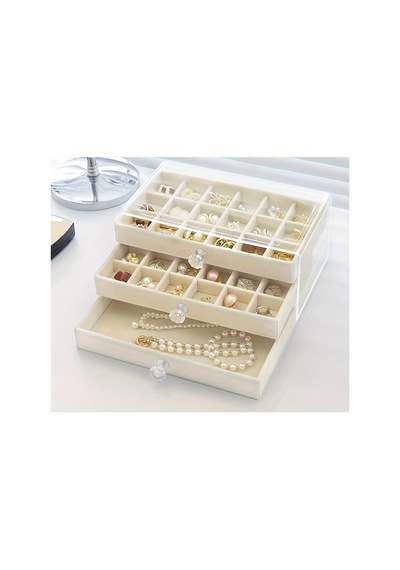 River World Takı Ve Mücevher Kutu Organizer 3 Katlı Çok Renkli