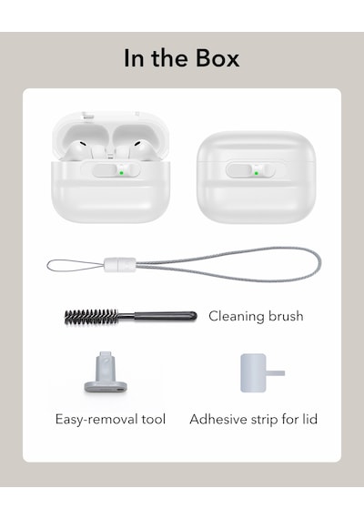 Apple AirPods Uyumlu Pro 3 2025 Pulse Flicklock Manyetik Kılıf Beyaz