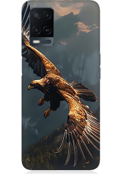 Oppo A54 Uyumlu Silikon Kılıf Uçan Kara Kartal